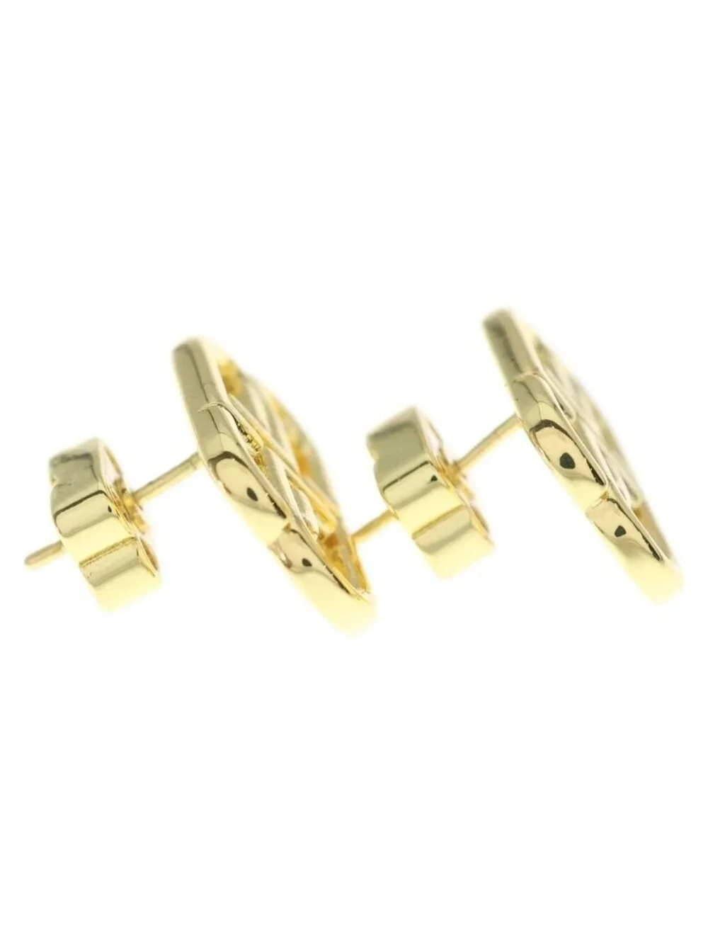 Balenciaga BB Logo Earrings Gold